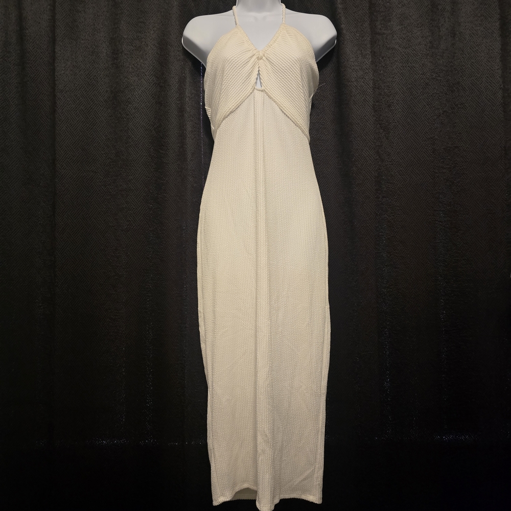 White / Cream Halter Dress